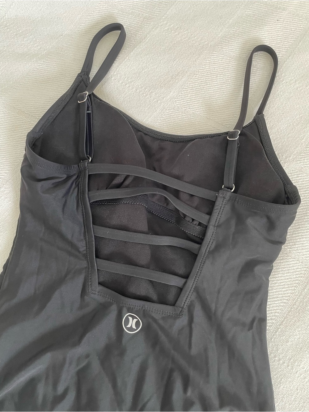 Hurley Black One-Piece Swimsuit with Cut-Out Back